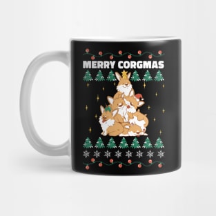 Corgi Christmas Tree Pileup Mug